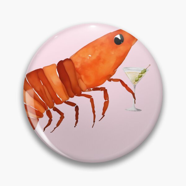 Item preview, Martini Shrimp - Watercolor Art, Shrimp Tini, Cocktail designed and sold by Magnolia Valley Art.
