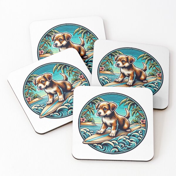 Item preview, Puppy Surfing  designed and sold by pikeprints.