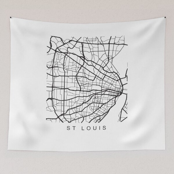 Item preview, St Louis Minimalist City Street Map Dark Design designed and sold by Andrewkgolf.