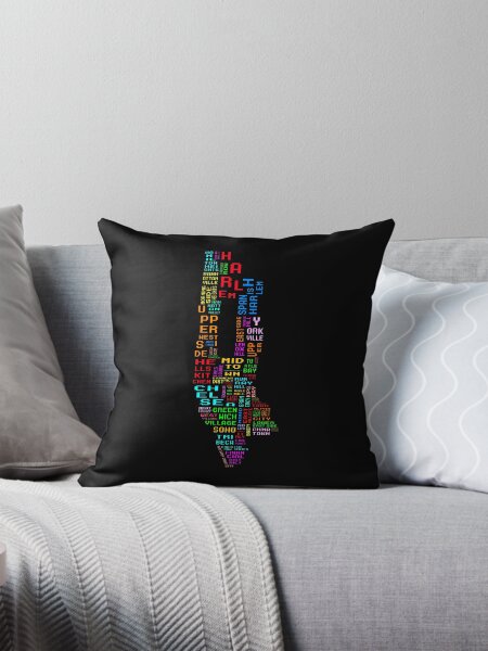 Item preview, Manhattan Detailed Neighborhood Map - New York City (Neon) designed and sold by acquiesce13.