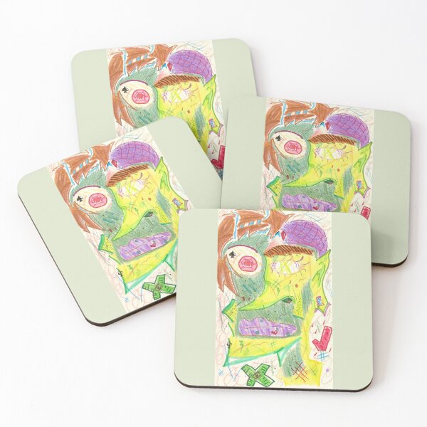 Item preview, Funky Abstract Green Face designed and sold by Harold-Inks.