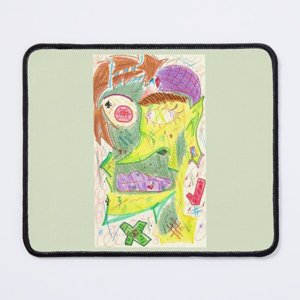 Item preview, Funky Abstract Green Face designed and sold by Harold-Inks.