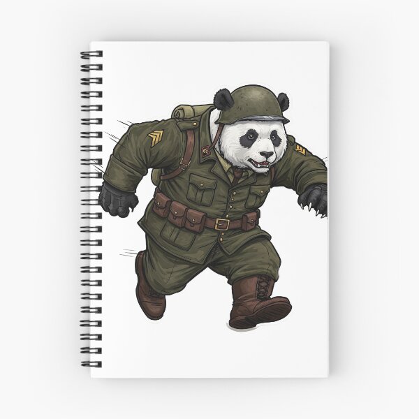 Artikelvorschau, Pandas, Militär, harte Arbeit. entworfen und verkauft von ThirtyNumber.