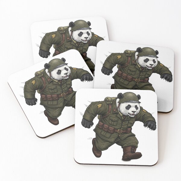 Item preview, pandas military hard work.  designed and sold by ThirtyNumber.