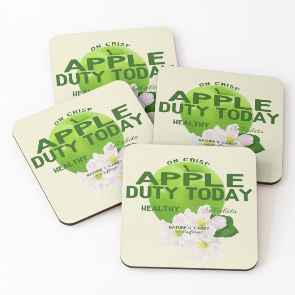 Item preview, Granny Smith green apple vintage style graphic gift promoting healthy habtis designed and sold by trefail.
