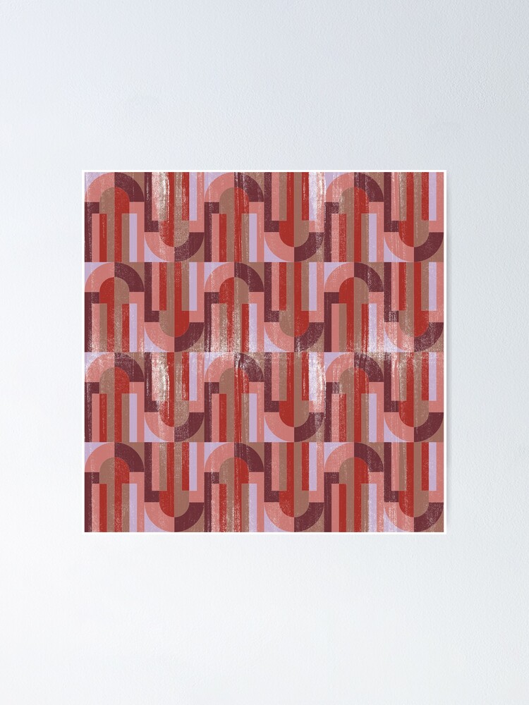 Thumbnail 1 of 3, Poster, Geometric Vintage Pattern designed and sold by DAMADRAMA.