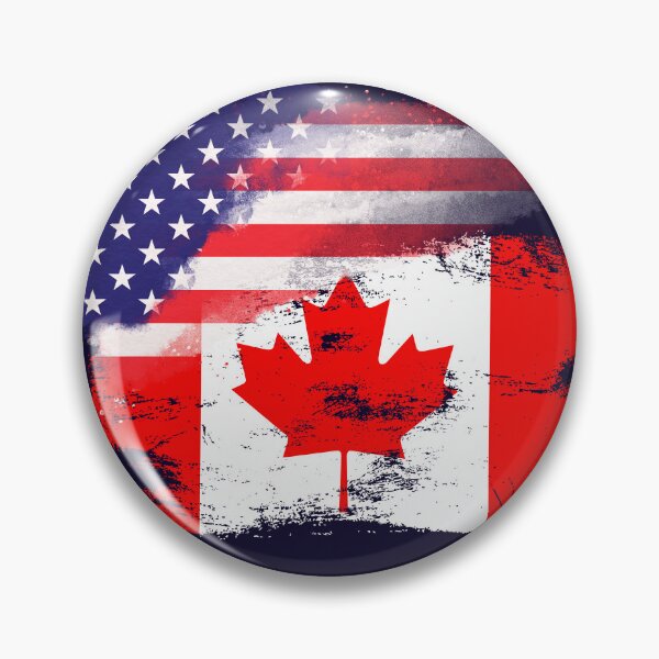 Item preview, Canadian American Friendship Together Hybrid Canada USA Flag  designed and sold by LEILA ART SPACE.