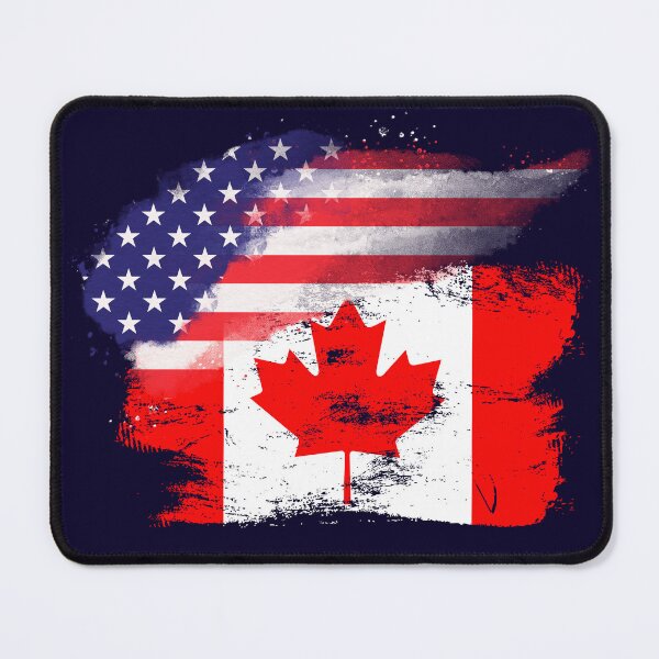 Item preview, Canadian American Friendship Together Hybrid Canada USA Flag  designed and sold by LEILA ART SPACE.