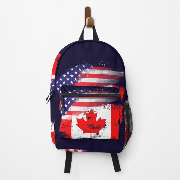 Item preview, Canadian American Friendship Together Hybrid Canada USA Flag designed and sold by LEILA ART SPACE.