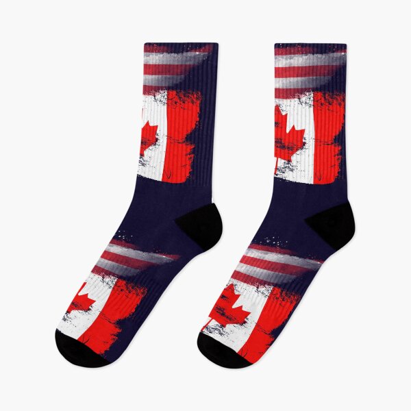 Item preview, Canadian American Friendship Together Hybrid Canada USA Flag  designed and sold by LEILA ART SPACE.