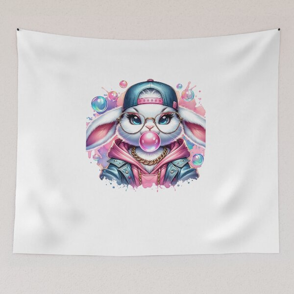 Item preview, Cool Bunny Blowing a Bubble Gum Easter Day designed and sold by diyoor.