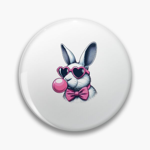 Item preview, Cute Girl Bunny Glasses Pink Bow Bubble Gum Rabbit Lovers designed and sold by diyoor.