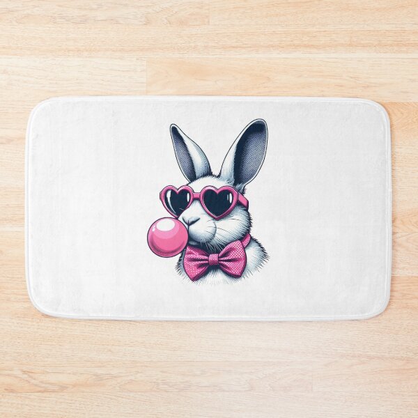 Item preview, Cute Girl Bunny Glasses Pink Bow Bubble Gum Rabbit Lovers designed and sold by diyoor.