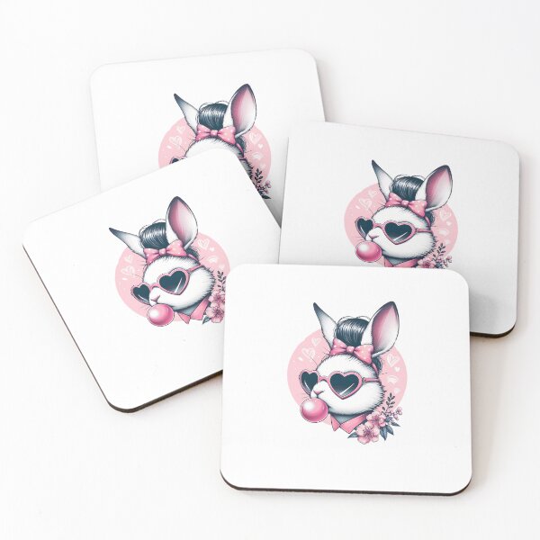 Item preview, Easter Bunny Face Heart Glasses And Bubblegum designed and sold by diyoor.