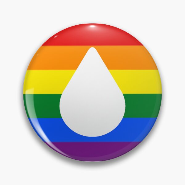 Item preview, Lumon Water Drop Logo Gay Pride Flag Severance designed and sold by eckstickers.
