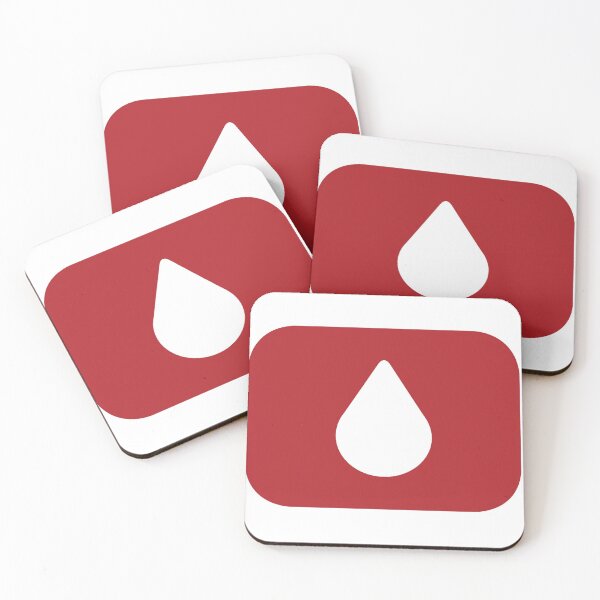 Item preview, Red Aesthetic Lumon Water Drop designed and sold by eckstickers.