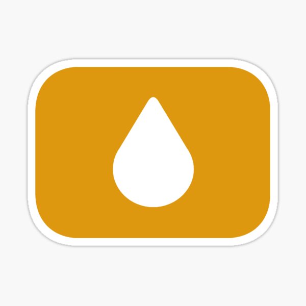 Artikel-Vorschau von Gelber ästhetischer Lumon-Wassertropfen, designt und verkauft von eckstickers.