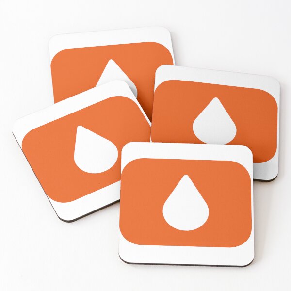 Item preview, Orange Aesthetic Lumon Water Drop designed and sold by eckstickers.