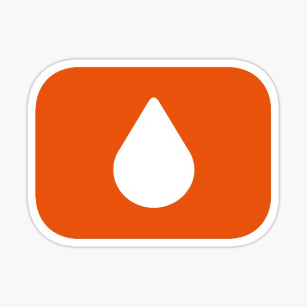 Artikel-Vorschau von Orangefarbener ästhetischer Lumon-Wassertropfen, designt und verkauft von eckstickers.