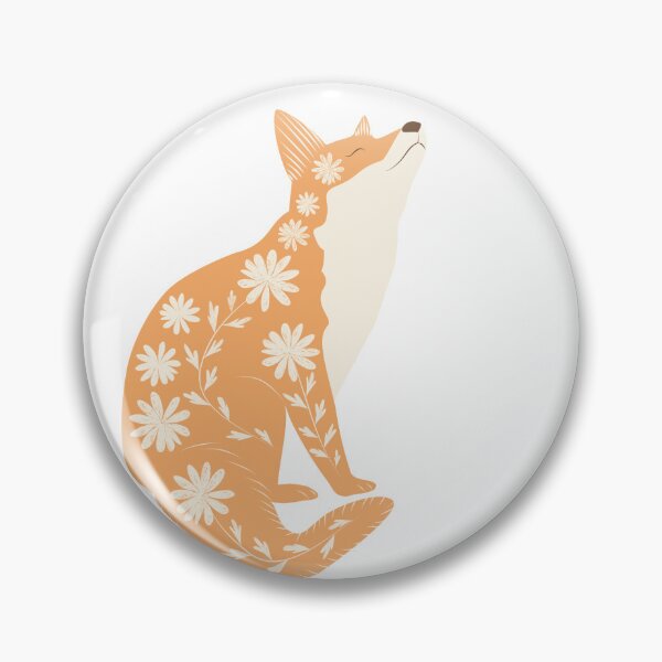 Item preview, Floral Folk Fox Looking Up designed and sold by SuperFoxStudio.