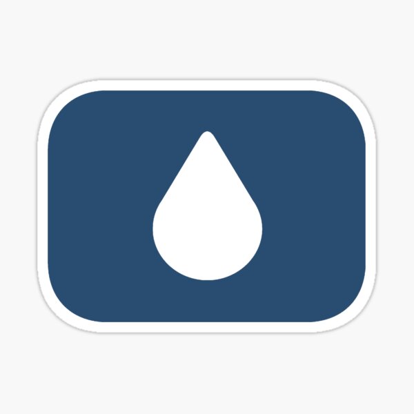 Artikel-Vorschau von Blauer ästhetischer Lumon-Wassertropfen, designt und verkauft von eckstickers.