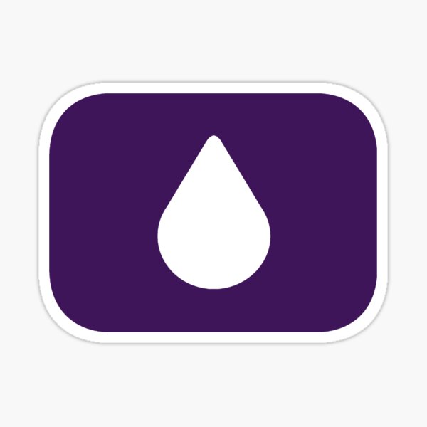 Artikel-Vorschau von Lila ästhetischer Lumon Wassertropfen, designt und verkauft von eckstickers.