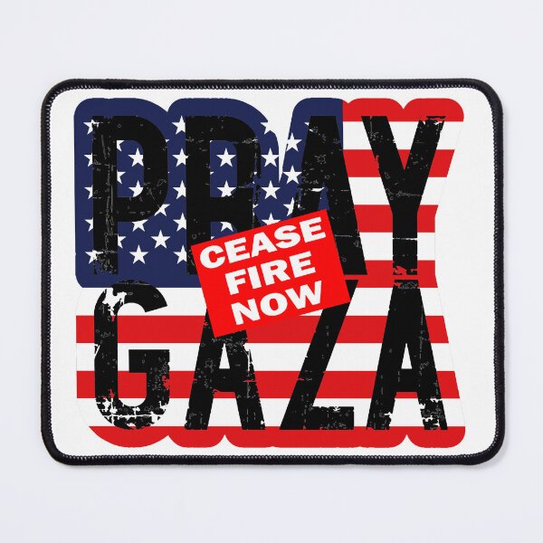 Item preview, Cease Fire Now; Pray Gaza; USA; designed and sold by StickerApe.