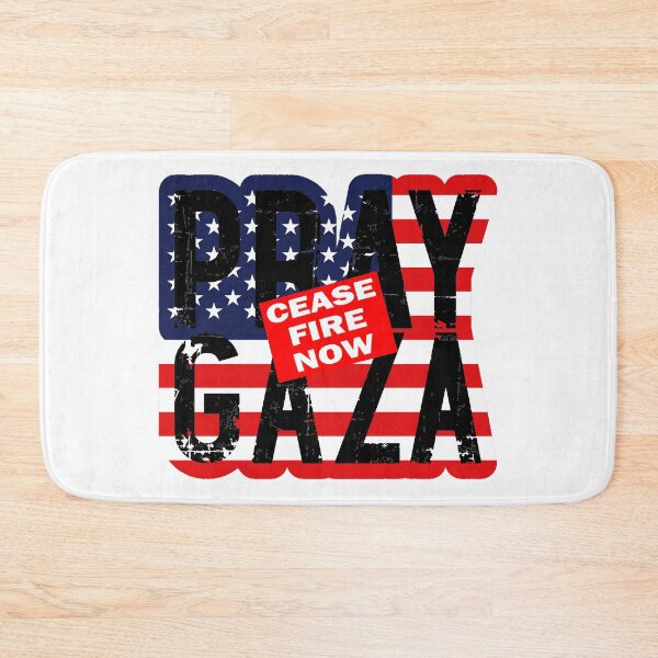 Item preview, Cease Fire Now; Pray Gaza; USA; designed and sold by StickerApe.