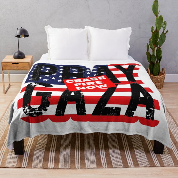 Item preview, Cease Fire Now; Pray Gaza; USA; designed and sold by StickerApe.