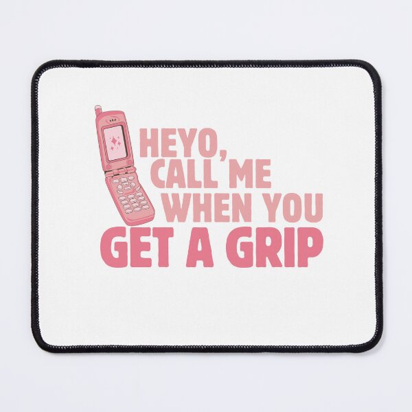 Item preview, “Heyo, Call Me When You Get a Grip” – Retro Cellphone Sass Design designed and sold by Stickers by @molllyclare.