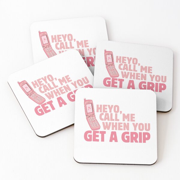 Item preview, “Heyo, Call Me When You Get a Grip” – Retro Cellphone Sass Design designed and sold by Stickers by @molllyclare.
