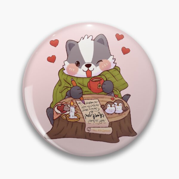 Item preview, Cute badger writting letter designed and sold by NasDoodleArt.