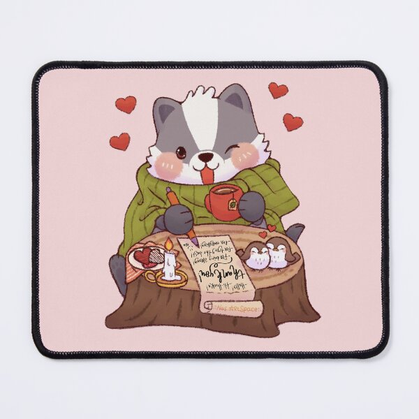 Item preview, Cute badger writting letter designed and sold by NasDoodleArt.