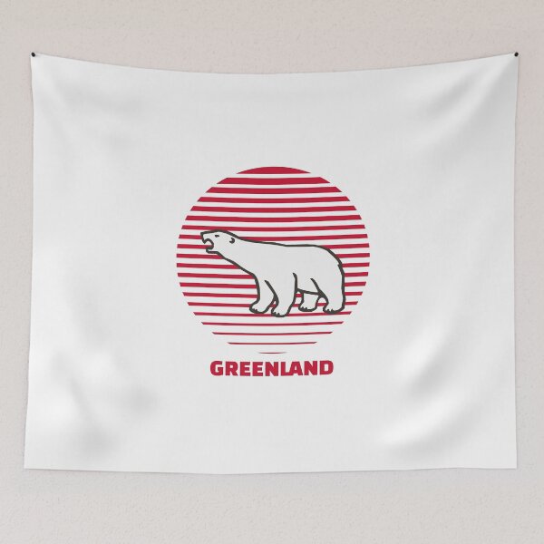 Item preview, Greenland Polar Bear In Red White Circle designed and sold by GraTEEtude.