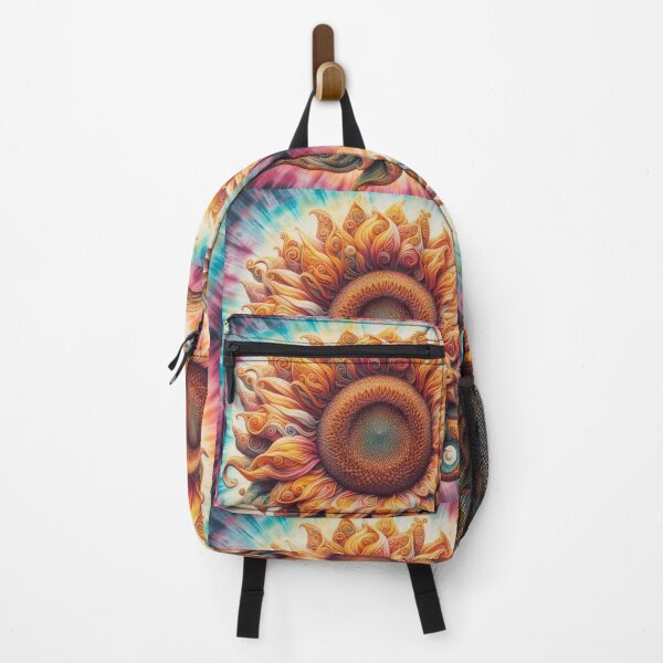 Item preview, Retro Rainbow Tye Dye Sunflower #4 designed and sold by Fuzzymooselogs.