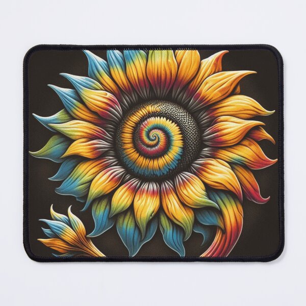 Item preview, Retro Rainbow Tye Die Sunflower #3 designed and sold by Fuzzymooselogs.