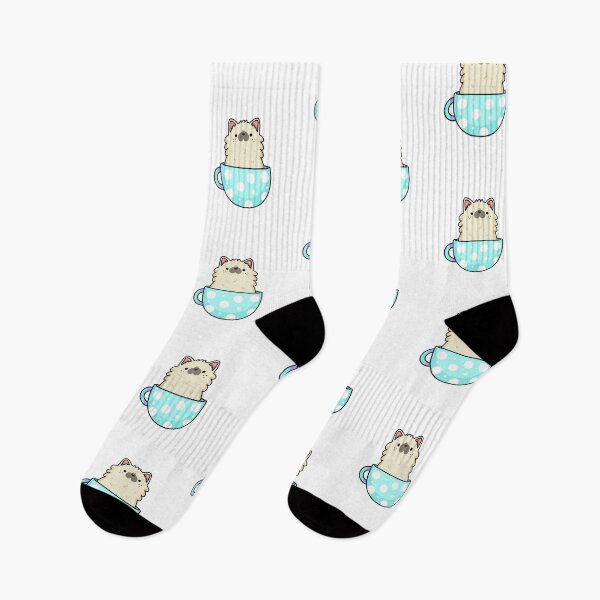 Item preview, Kawaii Persian Kitten In Blue Teacup designed and sold by kawaiilife.