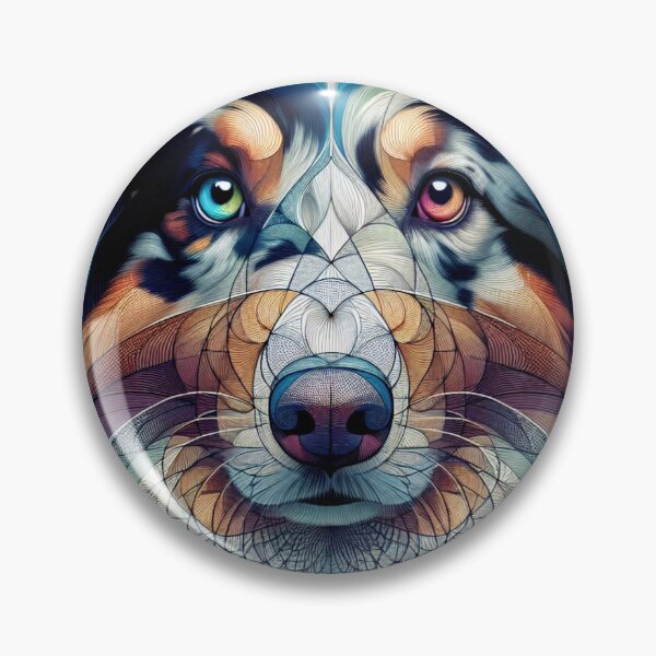 Item preview, Australian Shepherd Abstract Art  designed and sold by Wags & Tails.