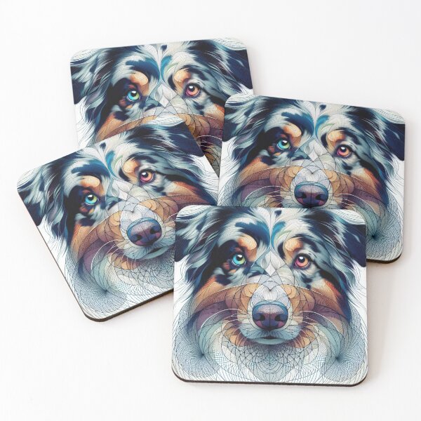 Item preview, Australian Shepherd Abstract Art  designed and sold by Wags & Tails.