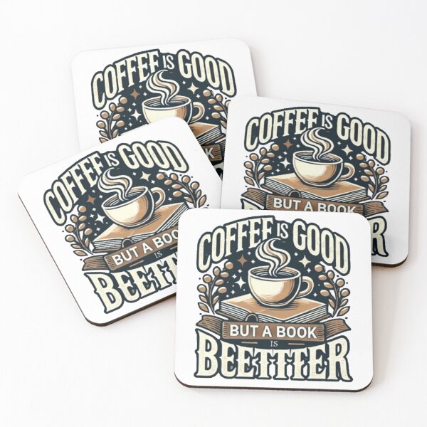 Item preview, Coffee is good, but a book is better. designed and sold by MFA-BOOKS.