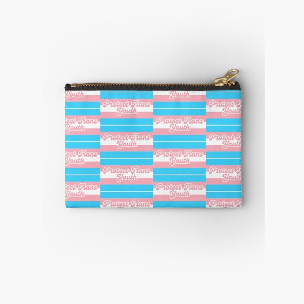 Item preview, Protect Trans Youth Flag Groovy Cursive Font designed and sold by bitebackcobbc.