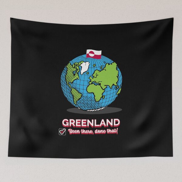 Item preview, Greenland Been There Done That Globe Map Flag Arctic Destination designed and sold by GraTEEtude.