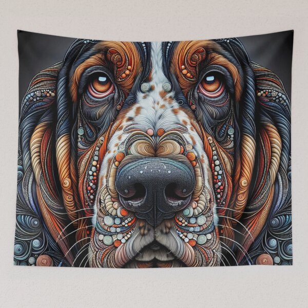 Item preview, Expressive Basset Hound  designed and sold by Wags & Tails.