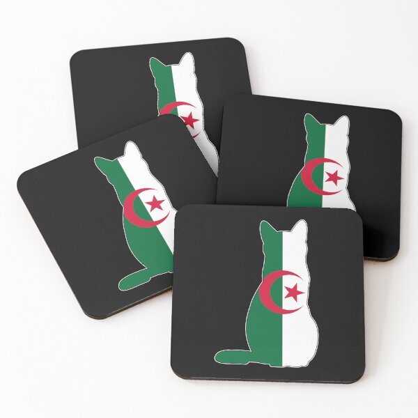 Item preview, Algerian Cat Flag designed and sold by wickedcartoons.