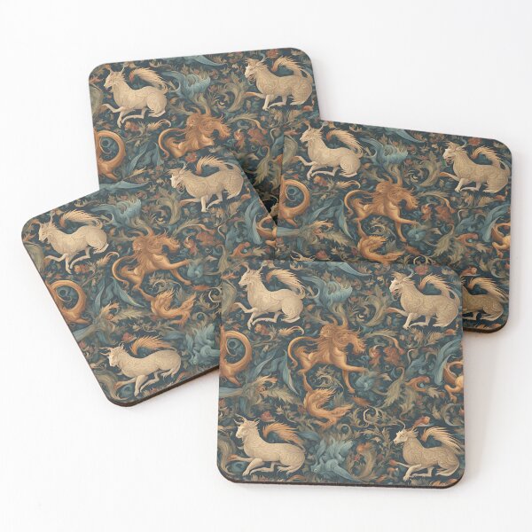 Item preview, Mythic Beasts Medieval Creature Pattern designed and sold by Traloch O'Laoi.