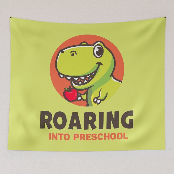 Item preview, "Roaring Into Preschool 2025 – Cute Kawaii T-Rex Dinosaur Back to School First Day Design Gift" designed and sold by artworkathome.