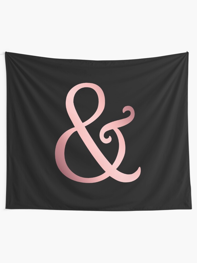 Alternate view of Rose Gold Ampersand Tapestry