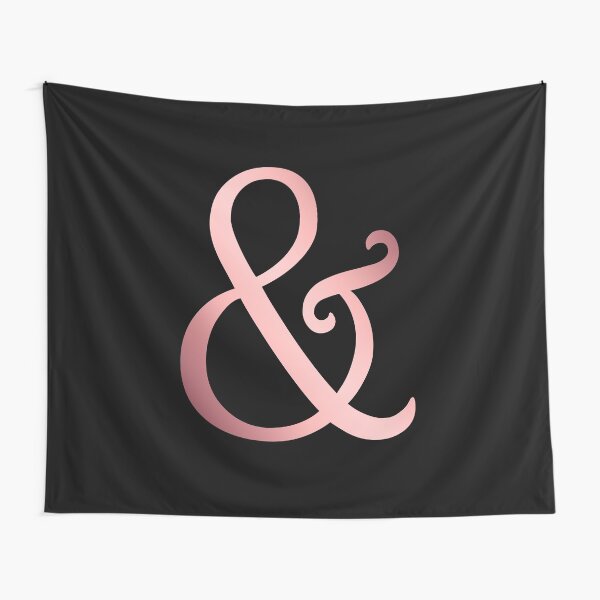 Rose Gold Ampersand Tapestry
