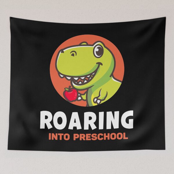 Item preview, "Roaring Into Preschool 2025 – Cute Kawaii T-Rex Dinosaur Back to School First Day Design Gift" designed and sold by artworkathome.
