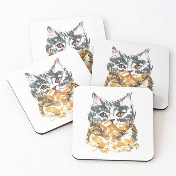 Item preview, Abstract Calico Cat – Expressive Feline Sketch designed and sold by DipakSonarArt.